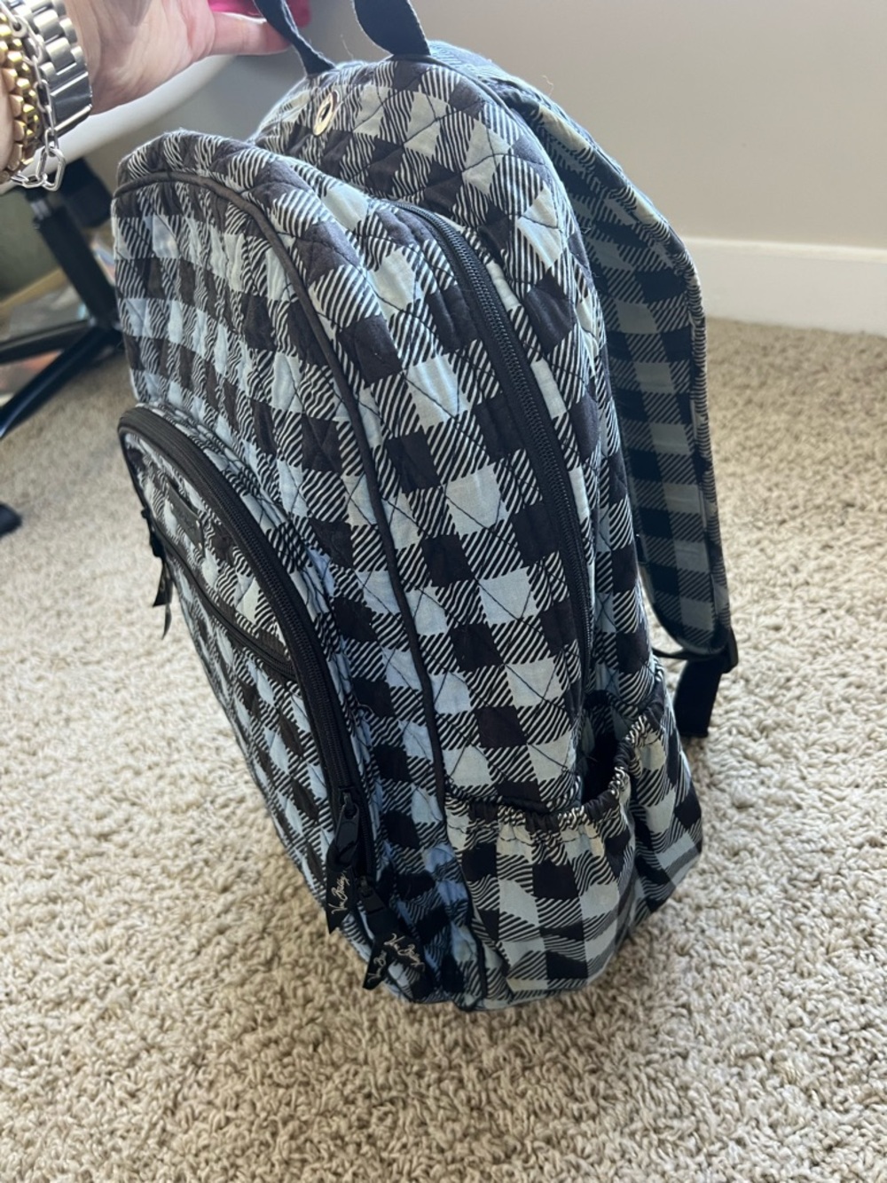 Vera Bradley blue Plaid Backpack